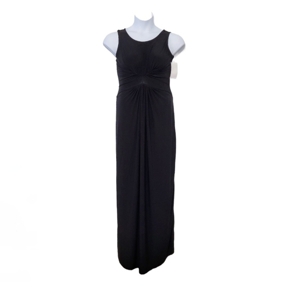 Isabella Oliver Maternity Evening‎ Maxi Dress, Black, NWT, Size 1 SOFT and COMFY - Picture 1 of 8